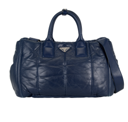 Bomber Bag, Leather, Blue, 14/P, S/DB, 3*